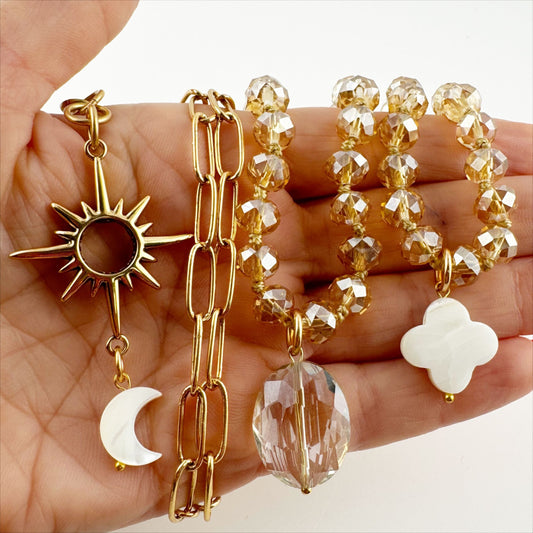 Just Breathe Starburst Fusion Necklace Layering Bundle